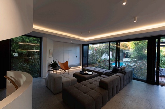 Verdant Avenue, Toorak — Living room opening to the garden