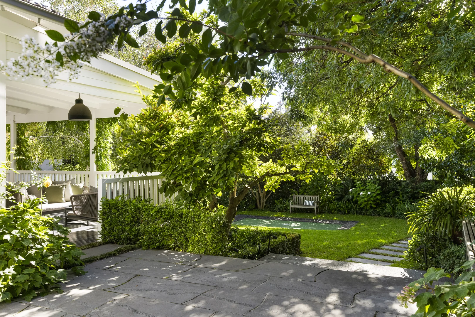 Fulham House — established front garden
