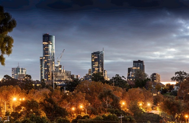 Verdant Avenue, Toorak — Melbourne city lights from the residence